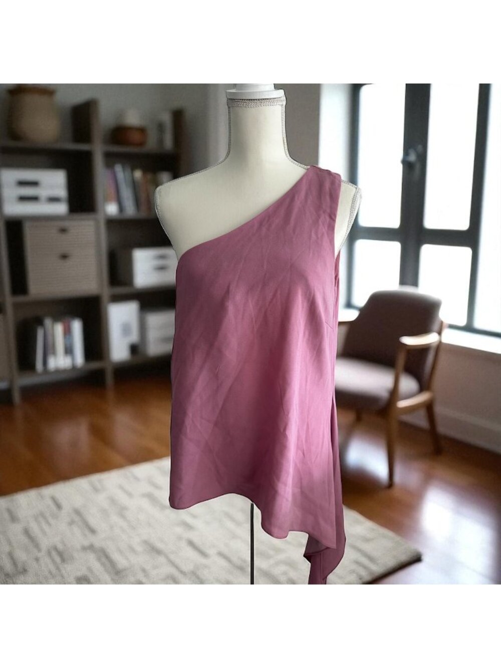 BCBGENERATION Cerise Mauve Asymmetrical Top Size M NEW New with tags